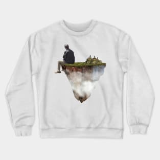 Imaginary Landscape Castle Landscape In The Sky Crewneck Sweatshirt